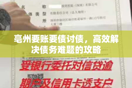 亳州要账要债讨债，高效解决债务难题的攻略
