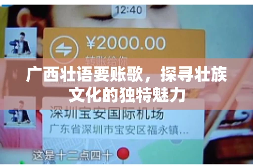广西壮语要账歌，探寻壮族文化的独特魅力