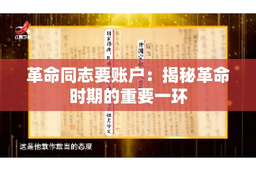 革命同志要账户：揭秘革命时期的重要一环