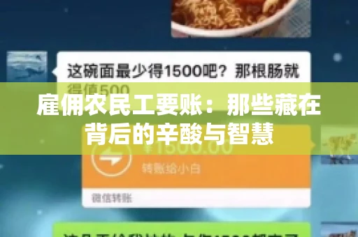 雇佣农民工要账:那些藏在背后的辛酸与智慧 雇佣农民工要账:那些藏在背后的辛酸与智慧