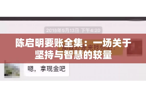 陈启明要账全集：一场关于坚持与智慧的较量