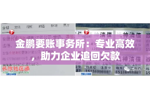 金鹏要账事务所：专业高效，助力企业追回欠款