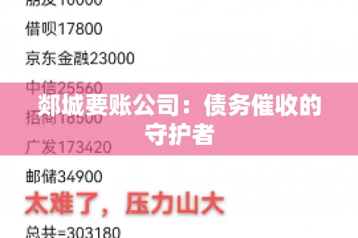 郯城要账公司：债务催收的守护者